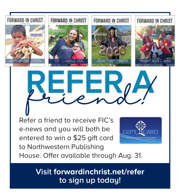 Refer a friend ad for enews