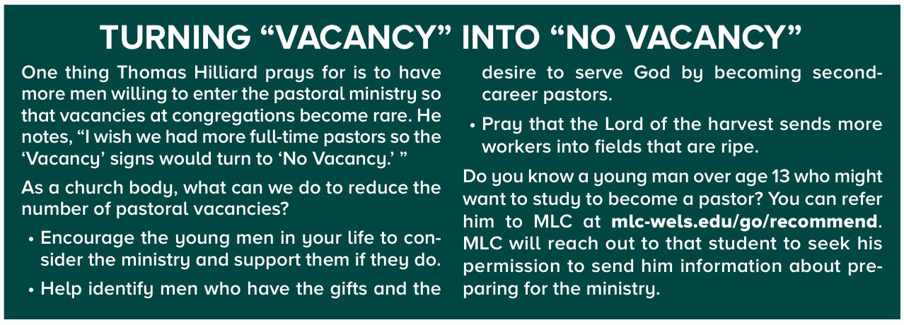 Confessions sidebar about vacancy