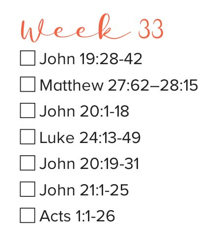 Bible Study Week 33