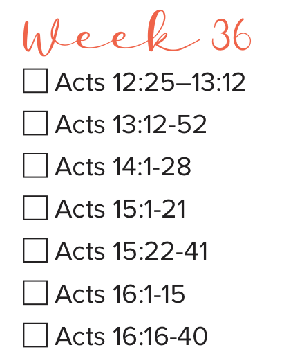Bible Study Week 36