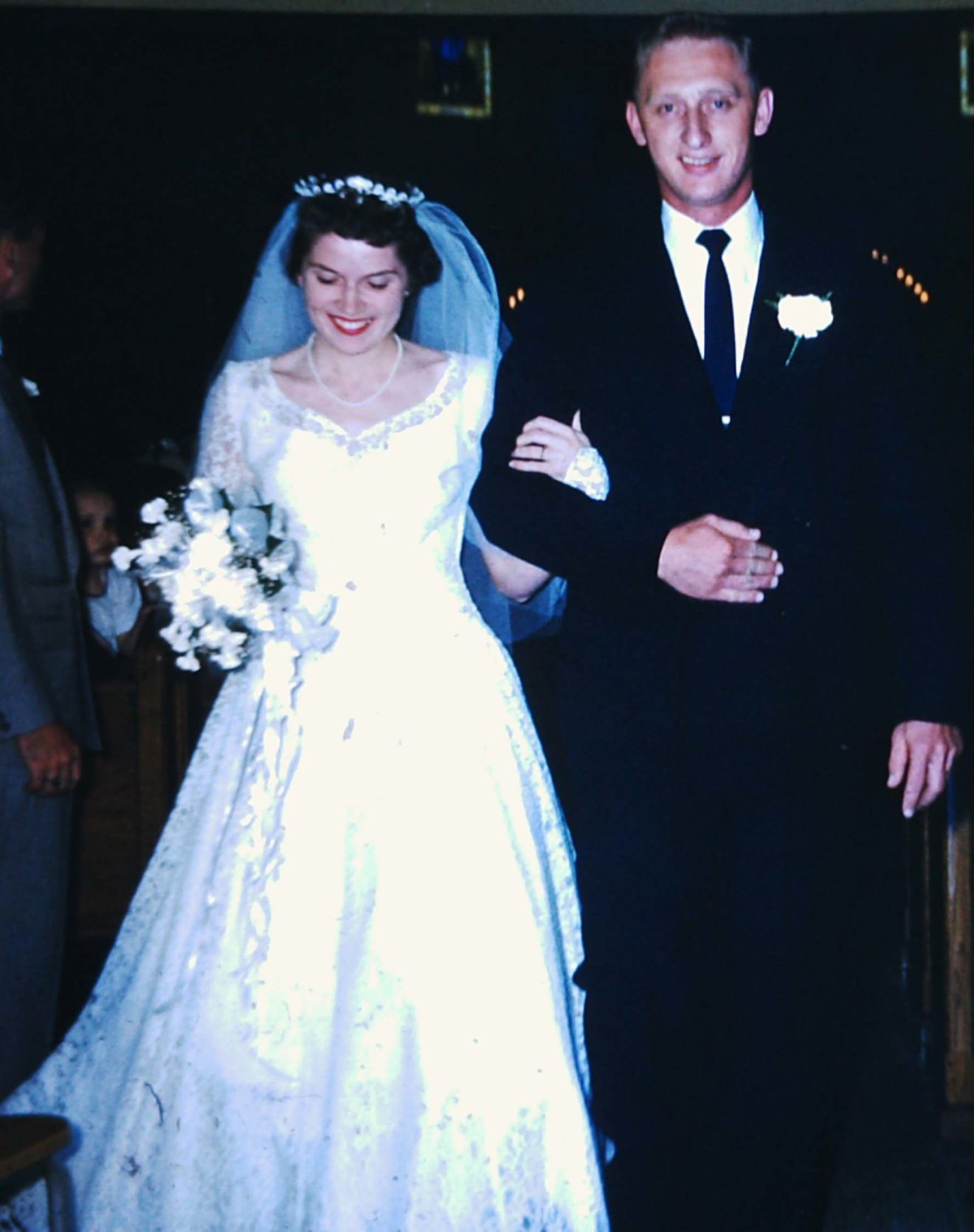 Margaret and Carl Voss on their wedding day