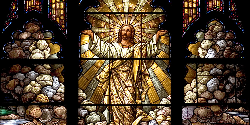 photo of ascension stained glass