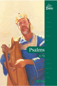 Psalms book cover, male playing harp