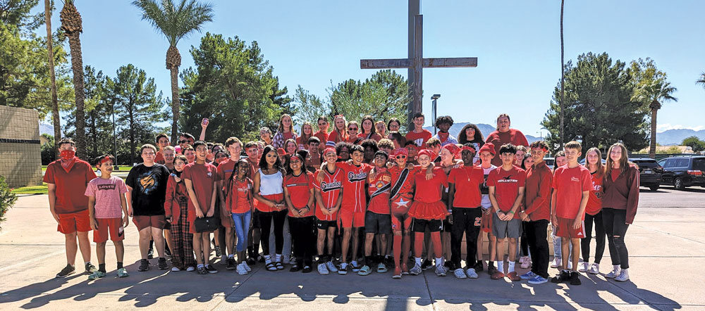 freshman class at homecoming Arizona Lutheran Academy, Phoenix, Ariz