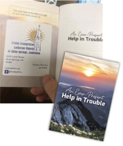 Book cover An ever-present help in trouble sun and mountains