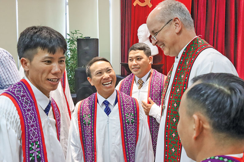 Vietnam pastors talking