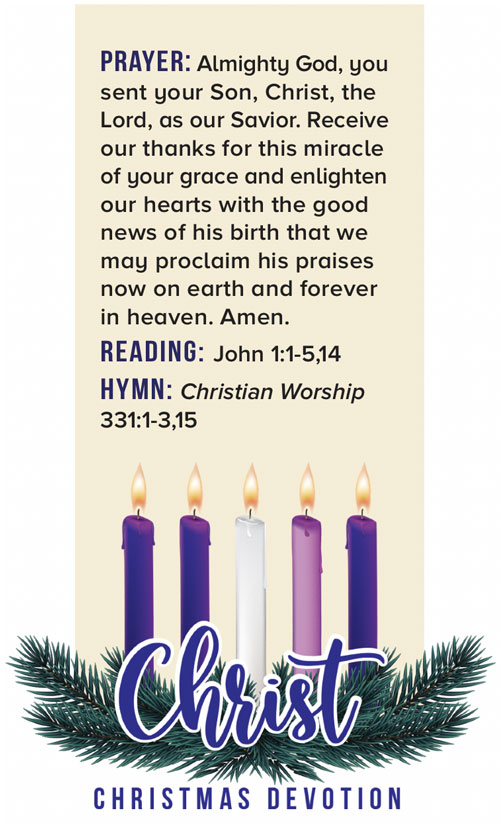 Advent candles Christ with prayer