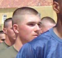 Justin Burk at the end of basic training