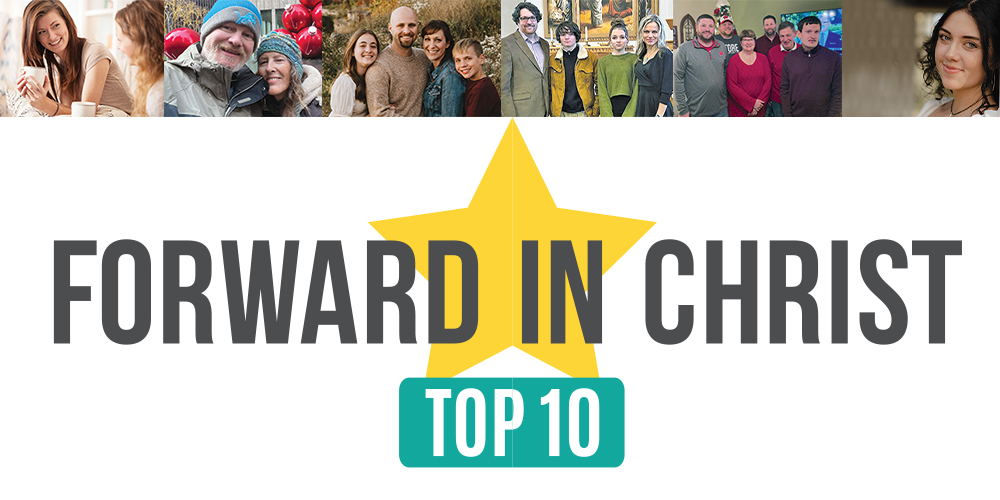 Forward in Christ masthead with top 10 images