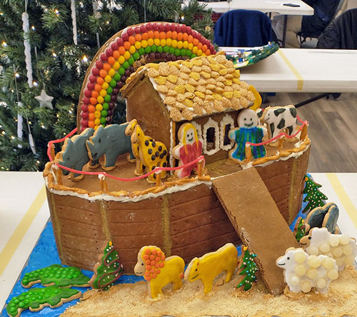 Noah's Ark gingerbread house
