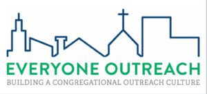 Line drawing of skyscape Everyone Outreach logo