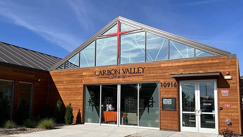 Front exterior of Carbon Valley Lutheran Church