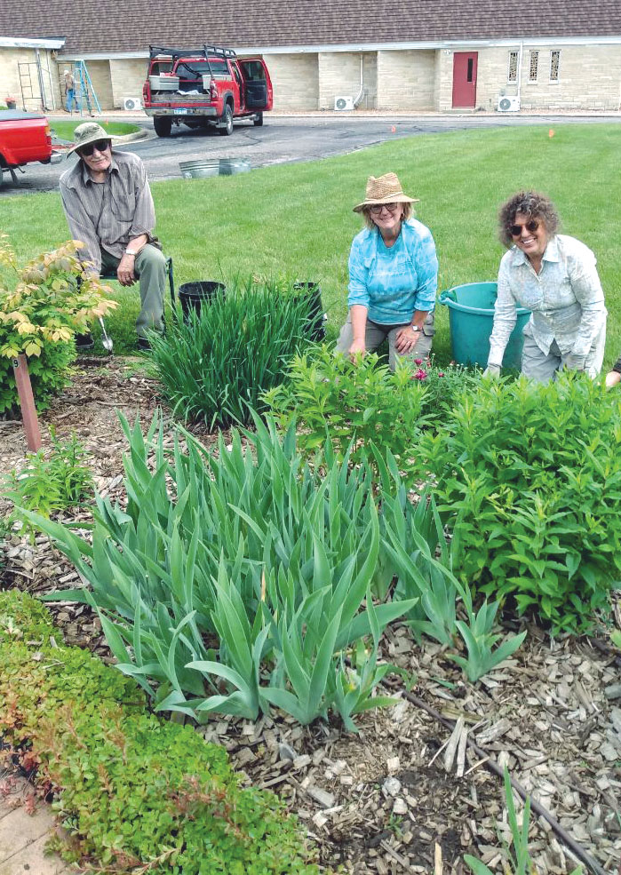 gardeners picking weeds