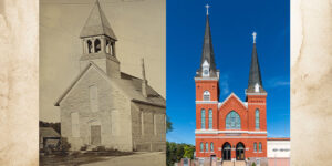 old image and new image of St. John’s, Montello, Wis