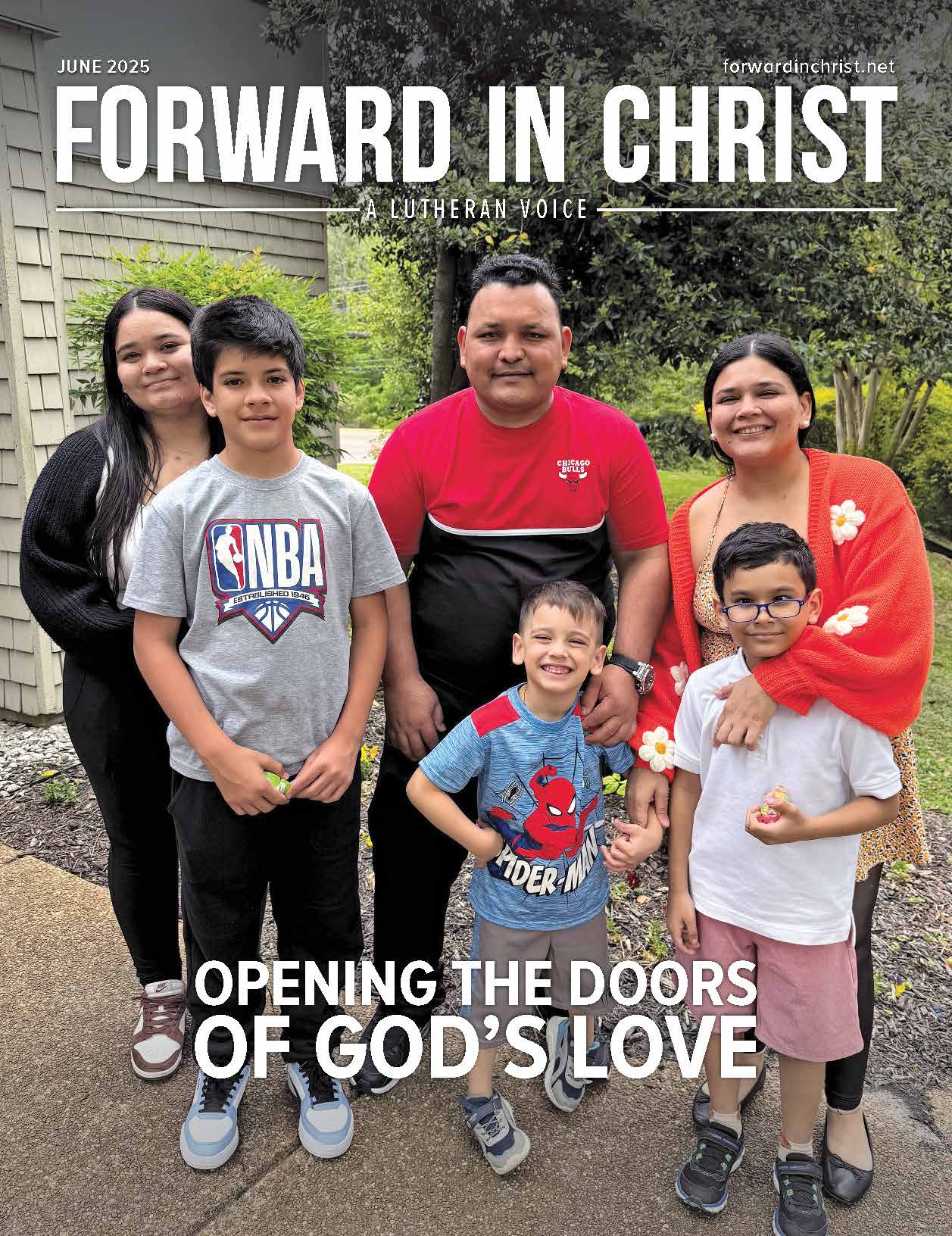 cover June 2025 family with 3 boys and a daughter