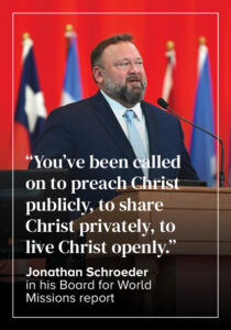 johnathan schroeder quote on board for world missions