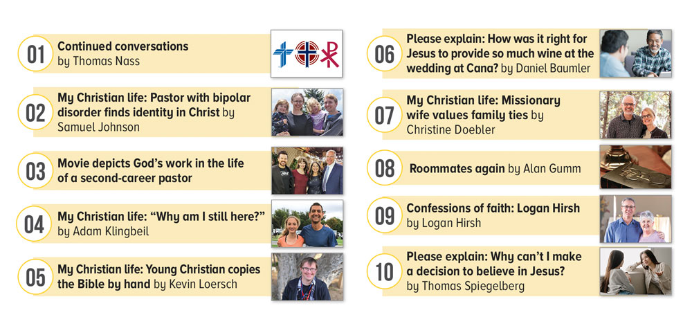 List of top ten Forward in Christ articles for 2025