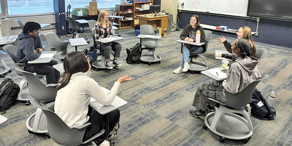 teen led bible study sitting in circle