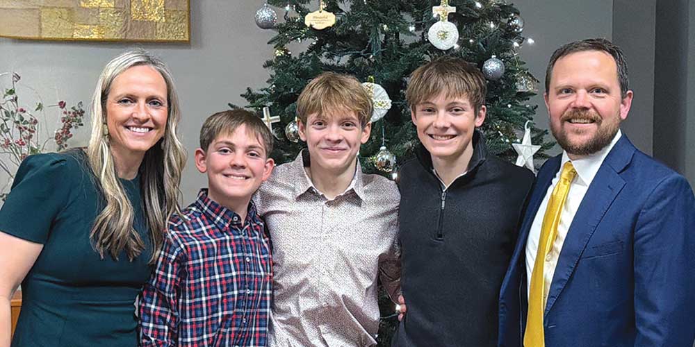 Michael Seifert family christmas wife and 3 sons