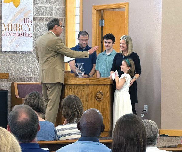 baptism of young girl