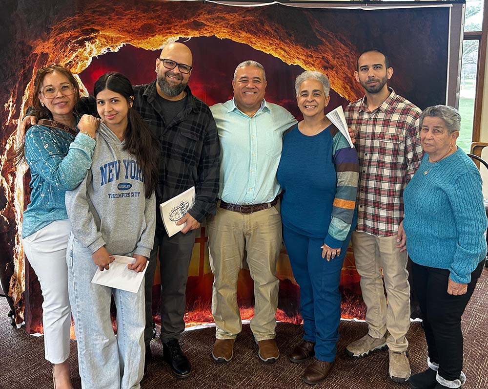 Angel Otero and Maribel Diaz with Juan Rodriguez and his family