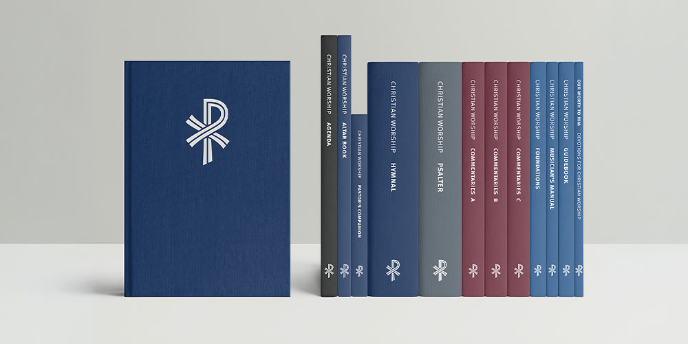 Christian Worship suite of hymnals blue, gray, maroon