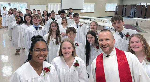 confirmation class selfie