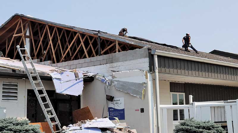 new roof from tornado in Bethel, Menasha, Wis
