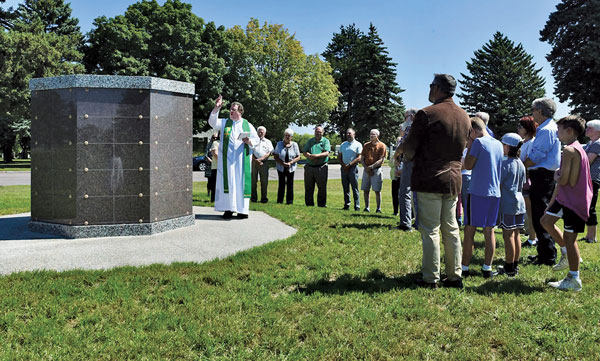 St. Paul’s, New Ulm, Minn., dedicated a columbarium, which holds cremation urns