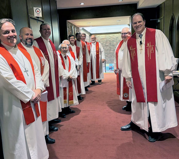 pastors waiting in hallway