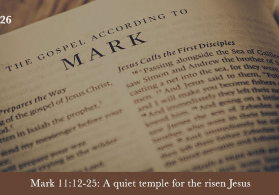 Open bible to the book of Mark